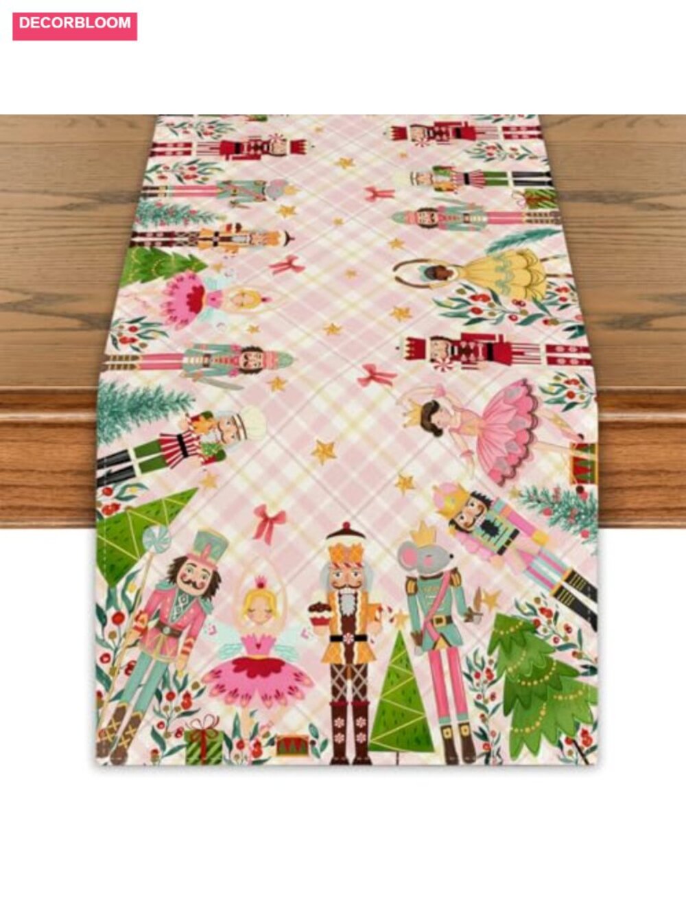 Linen Table Runner 13x72 Nutcracker Christmas Home Party Decor